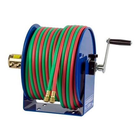 Coxreels 112W1-100, 100 Series Welding Cable: 1/4" Twin, 100' Hose/Cable, 200 PSI 112W-1-100